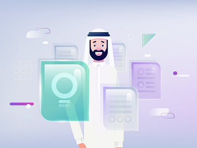 Q survey App - Motion graphics aftereffects arabic art character design illustration illustrator motiongraphics