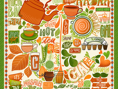 Indian Ok Please design doodles food food illustration illustration indian typography vector