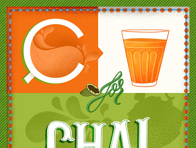 C for Chai design doodles food illustration indian typography vector