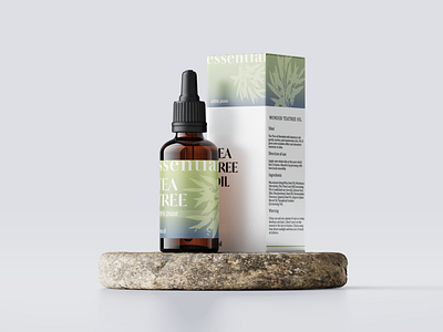 Essential - Tea Tree Oil packaging design branding design graphic design label packaging design product product design typography