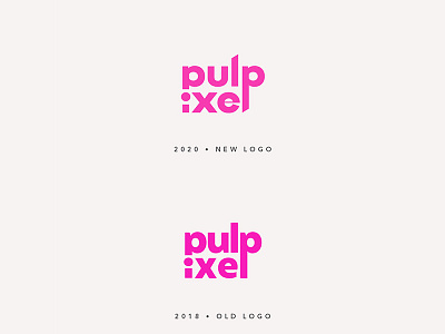 Pulpixel Logo Restyling brand identity branding design logo logo design logotype pink logo restyling