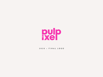 Pulpixel 2020 branding cool feminine geometric lettering logo logotype minimal modern pink restyling sans serif stylish typography