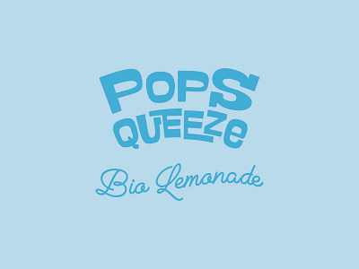 Popsqueeze Bio Lemonade - Logo brand brand design branding branding design color fancy fun identity lettering logo logo design logotype modern palette pop typography