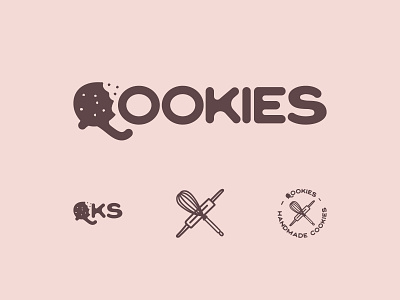 Qookies Logo branding design lettering logo logo design logo system modern monogram stamp logo typography vector