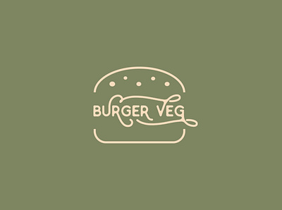 Burgerveg Logo branding design food lettering logo modern organic typography vector