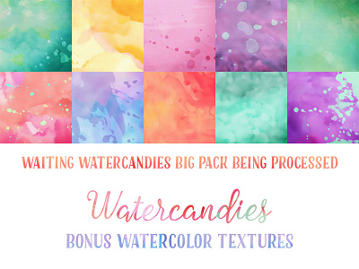 Watercandies Bonus Textures freebie pat photoshop textures watercolor
