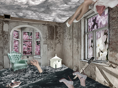 Nightmare Room digital collage nightmare photomanipulation photoshop scene