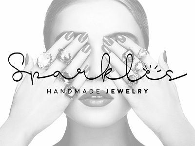 Sparkles Logo Design boutique custom logo fashion hand drawn handmade handwritten jewelry logo logo concept logo design modern calligraphy typography logo