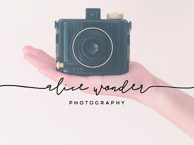 Alice Wonder Photography - Signature Logo calligraphy custom logo handwriting handwritten logo modern calligraphy photography logo signature typography logo