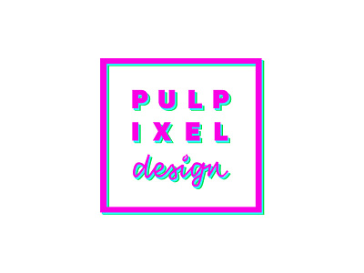 Pulpixel Design - New Logo calligraphy fuchsia graphic design holographic iridescent logo logo design neon sans serif script type typographic logo