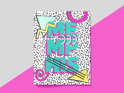 Memphis Design cover design hand drawn magazine memphis pattern shapes