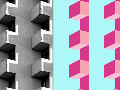 Brutal Geo Patterns architecture brutal brutalism brutalist building colorful design geometric pattern seamless urban vector