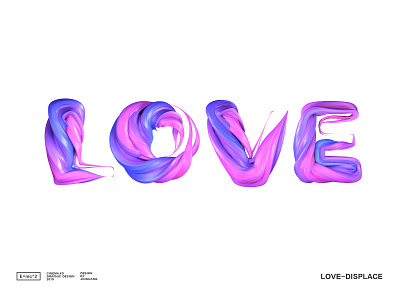 LOVE 3d c4d color material photoshop typography