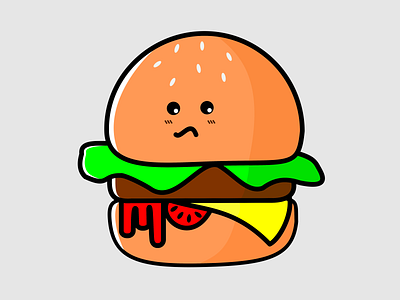 Fast Food(hamburger emotion) burger burger emotion fast food food graphic design hamburger hamburger emotion