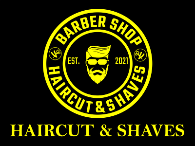 BARBER SHOP LOGO barber barber logo barber shop barber shop and shaves barber shop logo barber shop vintage stayle branding graphic design logo logo barber shaves vintage