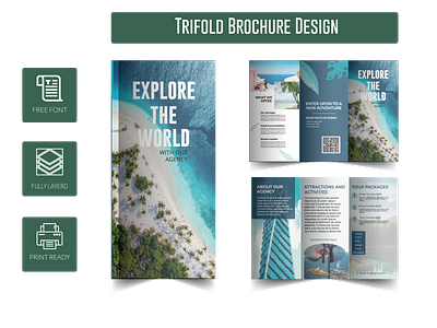Tri-fold Brochure Design branding design graphic design illustration logo typography vector