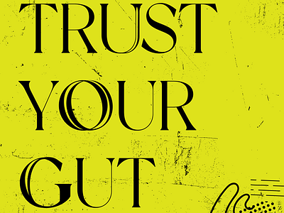 gut feelings are guardian angels design graphic design typography