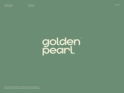 Golden Pearl© — Logo Design brand design brand identity branding design graphic design illustration logo logo design vector
