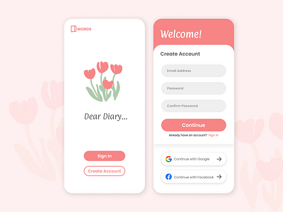 Daily UI 001 - Sign Up app design ui