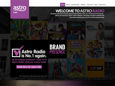 Astro Radio corporate site astro radio corporate parallax radio responsive