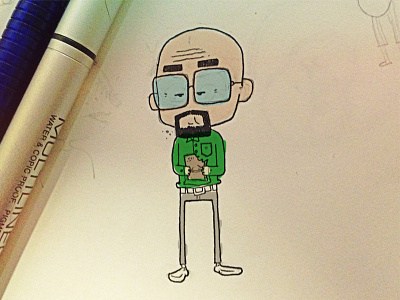 Heisenberg eating sandwich breaking bad doodle heisenberg mr white sketch