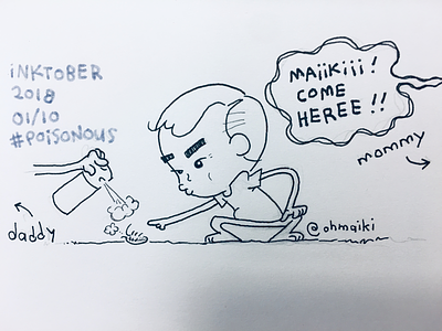 Poisonous (Inktober 2018 - Day 1) inktober inktober2018 maikicomics miniihairaa ohmaiki truestory