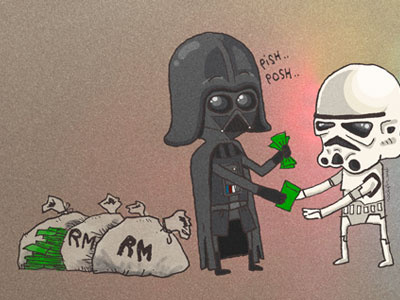 Happy Eid aidilfitri darth darth vader duit eid green hari raya packets raya star wars stormtroopers vader