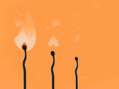 Burn-out branding design illustration simple vector