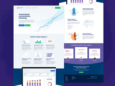 QuotaPath Homepage branding design homepage illustration infographic sales sales page website