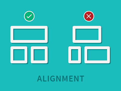 Design Principle: Alignment design do dont illustration infographic principle rules simple