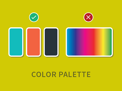Design Principle: Color color design do dont flat gradient illustration infographic principle rules simple