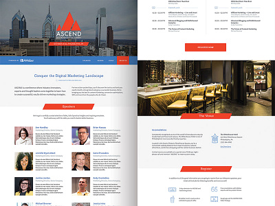 Ascend 2015 Site Design ascend bold clean conference digital email marketing one page philadelphia