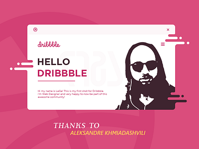 Hello，Dribbble！ first shot hello dribbble web designer