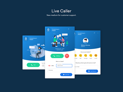 Live Caller graphic live caller online support support ui ux design