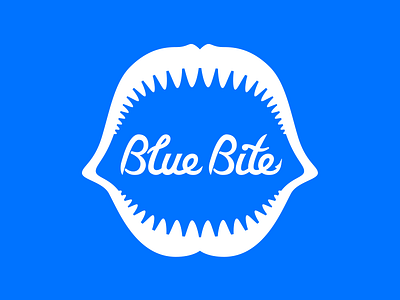 Blue Bite branding icon logo mouth poll symbol teeth typeface
