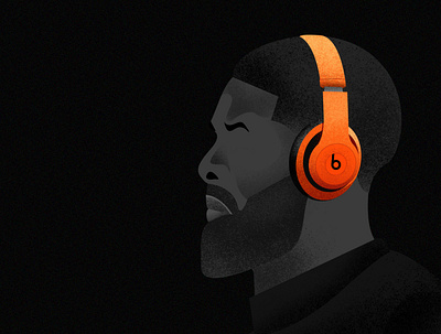 Headphones design illustration