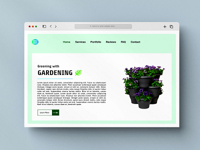 Gardening design figma ui website