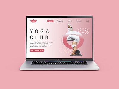 Yoga simple Landing Page design figma graphic design illustration logo ui vector website