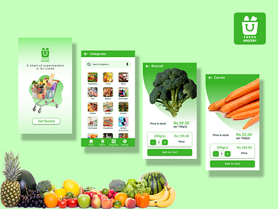 Grocery App Design design figma groceryapp mobileapp ui userinterface