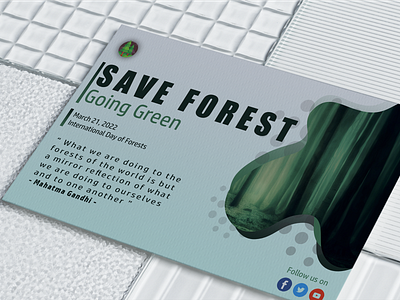 FOREST DAY - Banner banner bannerdesign design forestday goinggreen green illustration photoshop poster saveforest