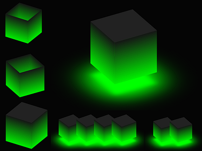 3D Glowing Cube