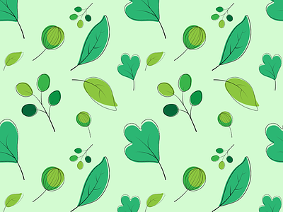 Seamless pattern - Leaves design graphic design green green leave illustration leaf leave leave pattern nature pattern plants seamless seamless leave seamless pattern trees vector