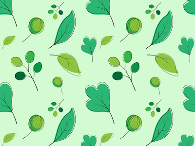 Seamless pattern - Leaves design graphic design green green leave illustration leaf leave leave pattern nature pattern plants seamless seamless leave seamless pattern trees vector