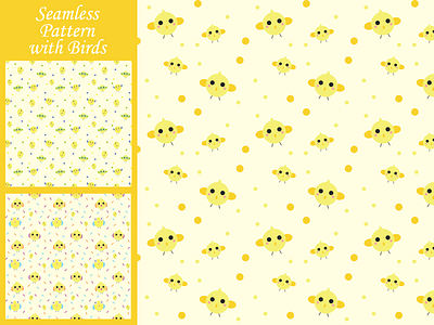 Seamless Pattern with Birds