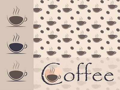 Coffee Shop Logo adobe illustrator adobe photoshop bean brand branding coffee coffee bean coffee logo cup design drinks graphic design hot illustration illustrator liquid logo photoshop saucer vector