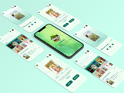 e-Library academic books design e books e learning education entertainment figma knowledge learning listening materials mobileapp player reading refer ui ux vector