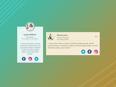 Testimonials adobe xd cards profile quotes sayings testimonials ui ui element xd