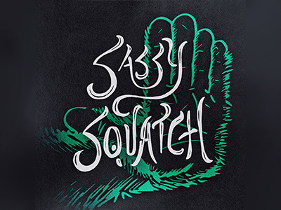 SassySquatch bigfoot hand lettering lettering sasquatch type typography