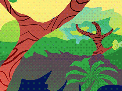 Rainforest Test after effects. gif animated gif forest illustration motion motion design trees