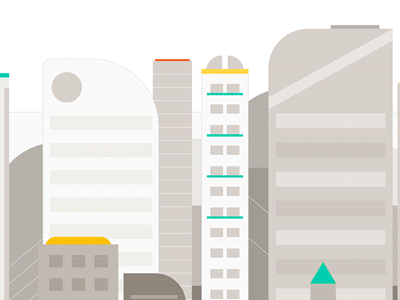 Smart Cities // Masterpass animation cities gif illustration